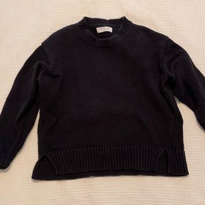 Everlane Cropped Black Sweater